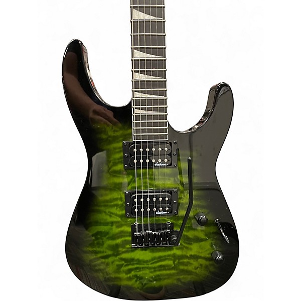 Used Jackson S Series Dinky JS20 DKQ 2PT Trans Green Solid Body Electric Guitar