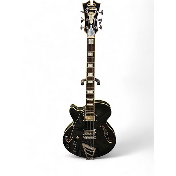 Used D'Angelico Premier Series SS Black Hollow Body Electric Guitar