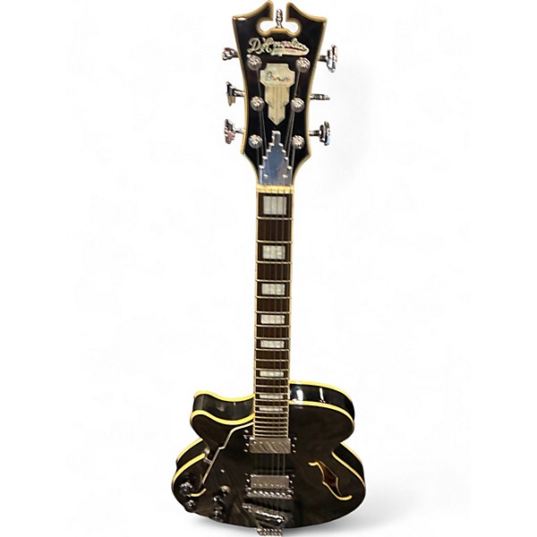 Used D'Angelico Premier Series SS Black Hollow Body Electric Guitar