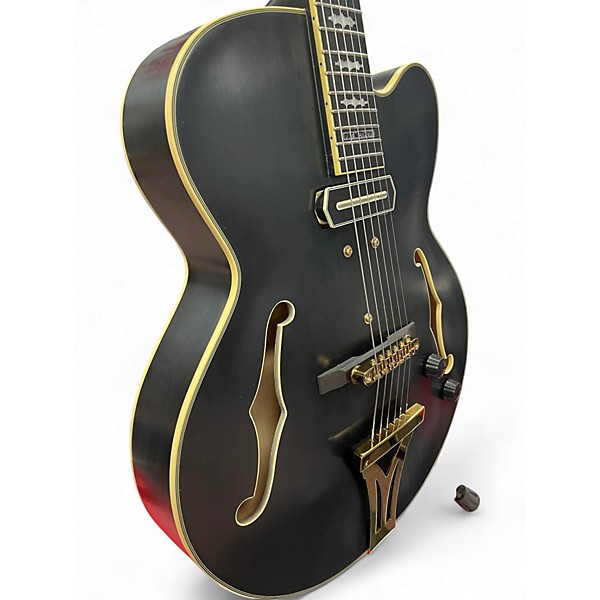 Used 2020s Ibanez Pat Metheny PM3C-BLK 5B-01 Matte Black Satin Acoustic Electric Guitar