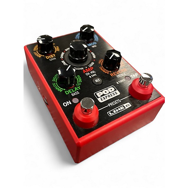 Used Line 6 POD Express RED Guitar Effects Pedal Effect Processor