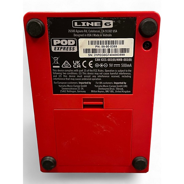 Used Line 6 POD Express RED Guitar Effects Pedal Effect Processor