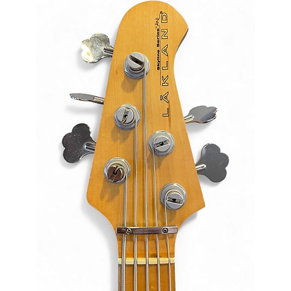 Used Lakland 55-02 Skyline Deluxe Series 5 String Cherry Burst Electric Bass Guitar