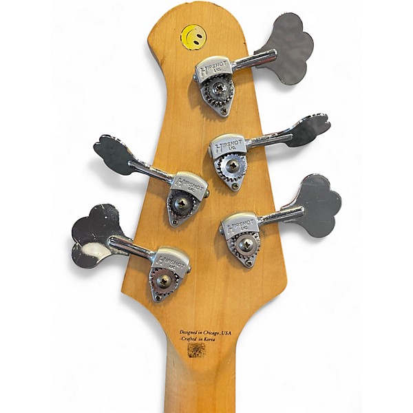 Used Lakland 55-02 Skyline Deluxe Series 5 String Cherry Burst Electric Bass Guitar