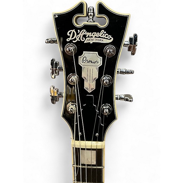 Used D'Angelico Premier Series DC Black Hollow Body Electric Guitar