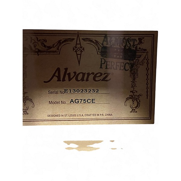 Used Alvarez AG75CE Grand Auditorium Natural Acoustic Electric Guitar