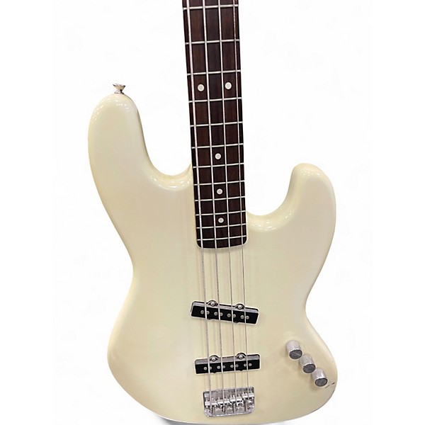 Used Fernandes JJ Olympic White Electric Bass Guitar