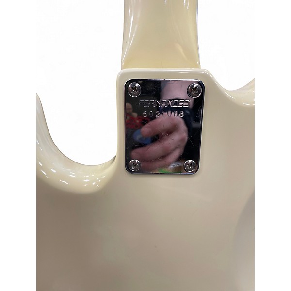 Used Fernandes JJ Olympic White Electric Bass Guitar