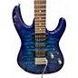 Used Ibanez GRX700QA TRANSPARENT BLUE BURST Solid Body Electric Guitar