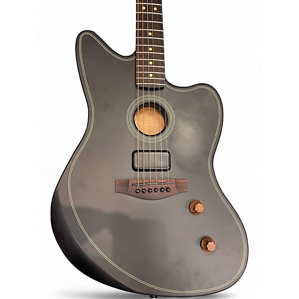 Used Fender Acoustasonic Jazzmaster Black Acoustic Electric Guitar