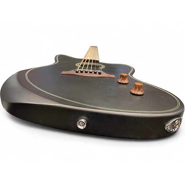 Used Fender Acoustasonic Jazzmaster Black Acoustic Electric Guitar