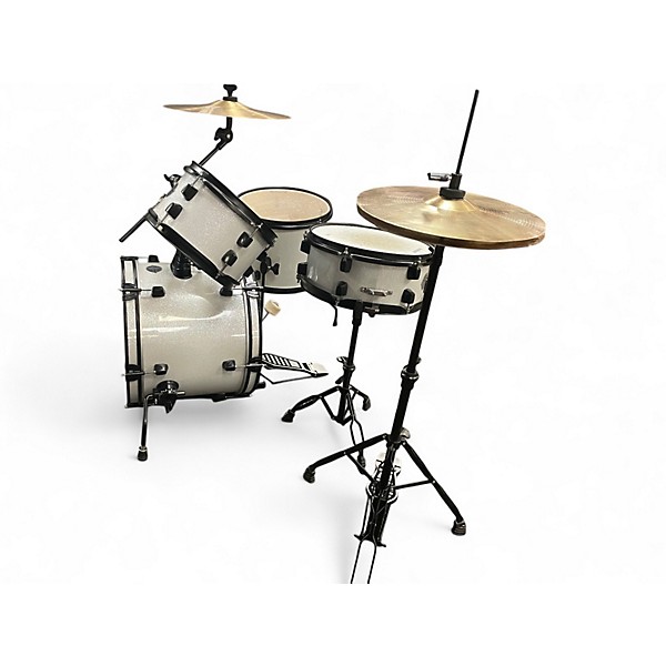Used Ludwig 4 Piece Pocket Kit Silver Sparkle Drum Kit