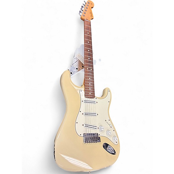 Used Fender Custom Shop Jeff Beck Stratocaster Olympic White Solid Body Electric Guitar