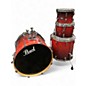 Used Pearl 4 Piece Vision Birch 4-piece Flame Maple Red to Black Fade Drum Kit thumbnail