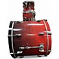 Used Pearl 4 Piece Vision Birch 4-piece Flame Maple Red to Black Fade Drum Kit