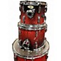 Used Pearl 4 Piece Vision Birch 4-piece Flame Maple Red to Black Fade Drum Kit