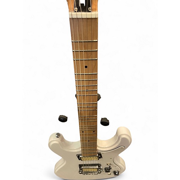 Used Eastwood Phase IV Microtonal Alpine White Solid Body Electric Guitar