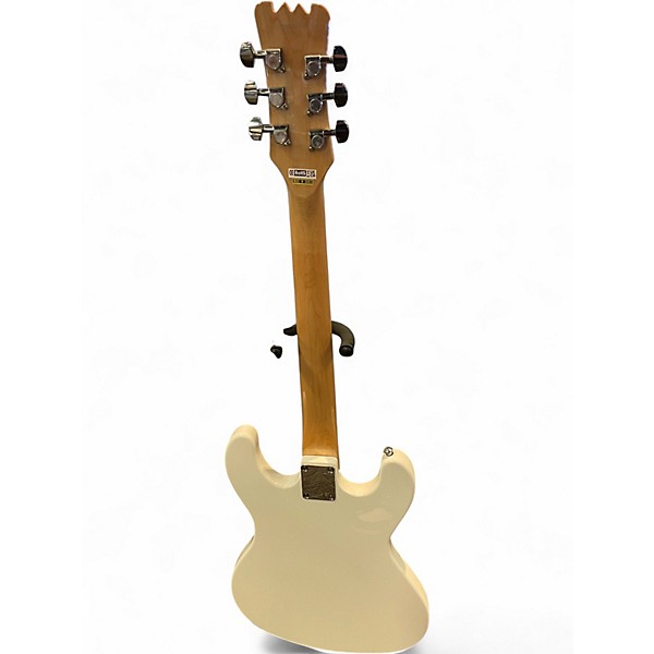 Used Eastwood Phase IV Microtonal Alpine White Solid Body Electric Guitar