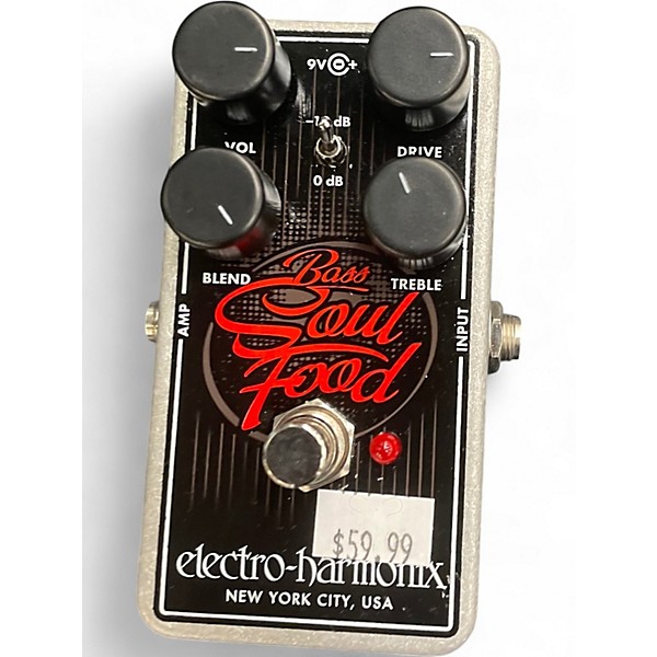 Used Electro-Harmonix Bass Soul Food Overdrive Bass Effect Pedal
