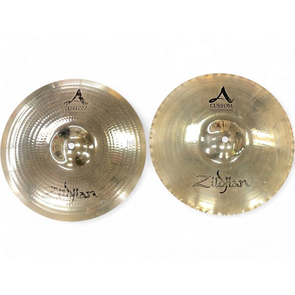 Used Zildjian 14in A Custom Mastersound Hi Hat Pair Cymbal