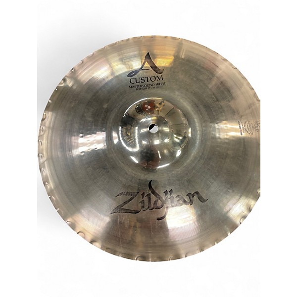 Used Zildjian 14in A Custom Mastersound Hi Hat Pair Cymbal