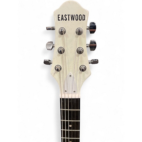 Used Eastwood Breadwinner White Solid Body Electric Guitar