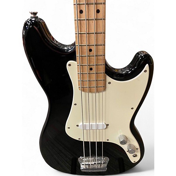 Used Squier Bronco Black Electric Bass Guitar