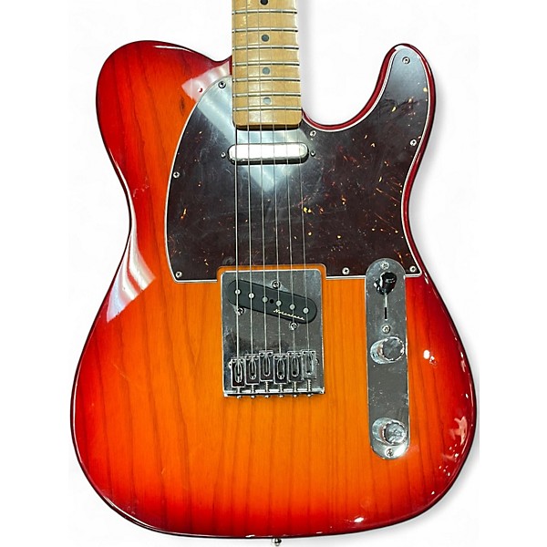 Used Fender Player Telecaster Cherry Sunburst Solid Body Electric Guitar