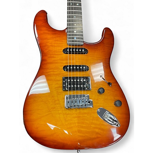 Used 2006 Fender American Deluxe Stratocaster FMT Tobacco Sunburst Solid Body Electric Guitar