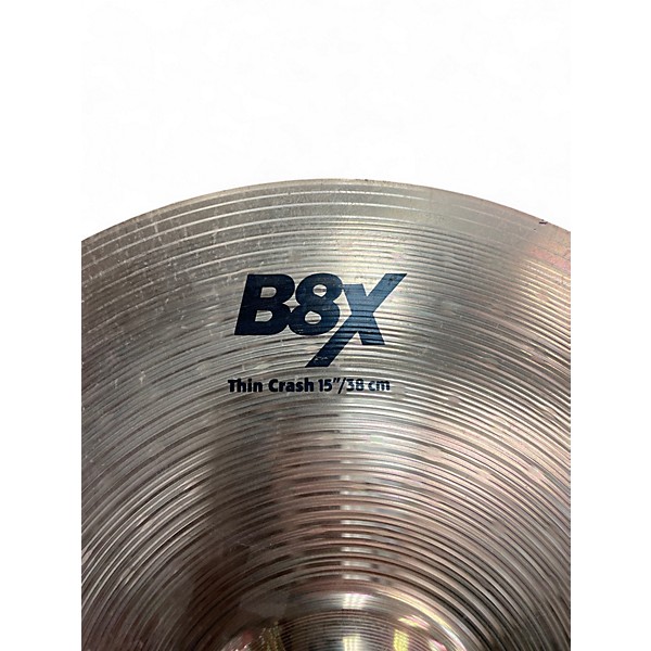 Used SABIAN 15in B8X THIN CRASH Cymbal
