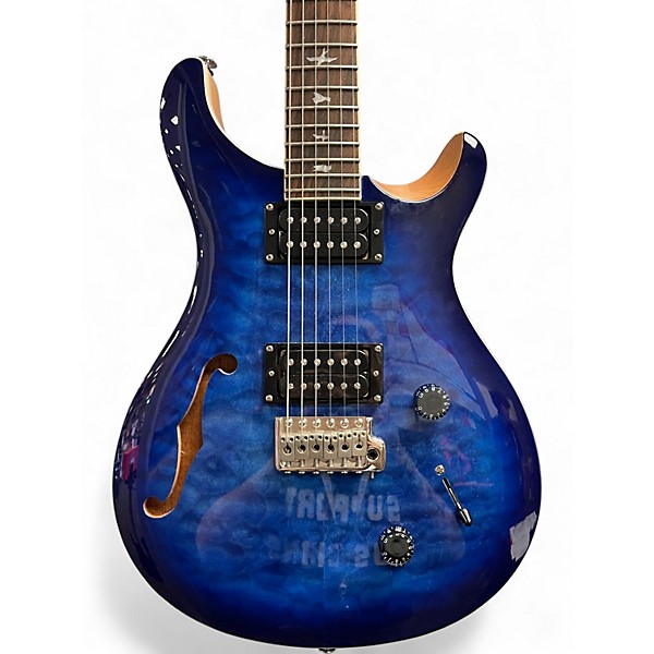 Used PRS SE Custom 22 Semi-Hollowbody Blue Burst Hollow Body Electric Guitar
