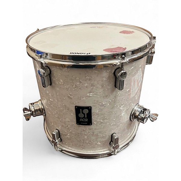 Used SONOR 4 Piece AQ2 WHITE MARINE PEARL Drum Kit
