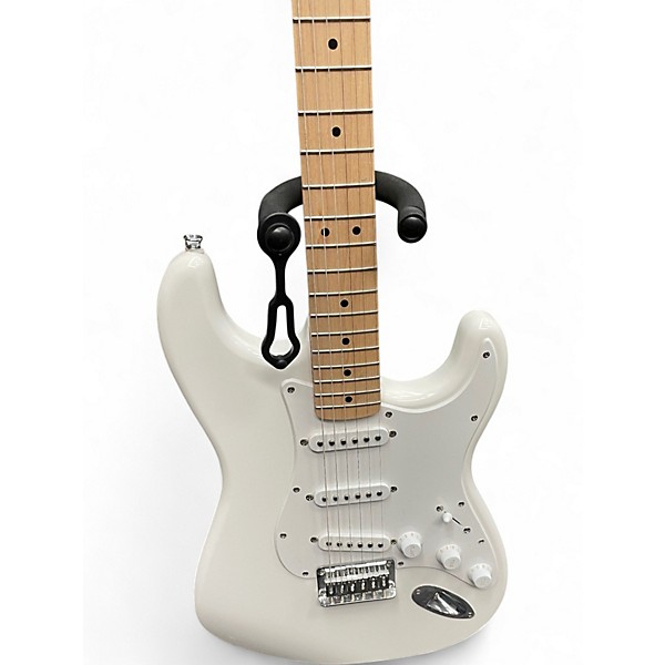 Used Squier Sonic Stratocater White Solid Body Electric Guitar