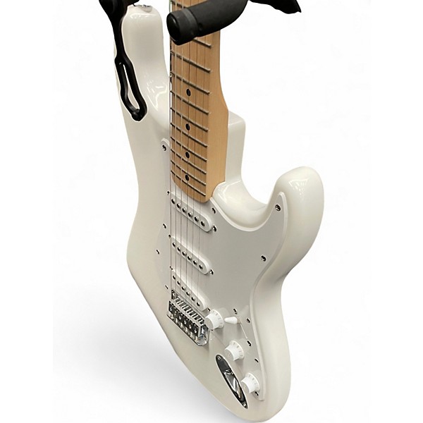 Used Squier Sonic Stratocater White Solid Body Electric Guitar