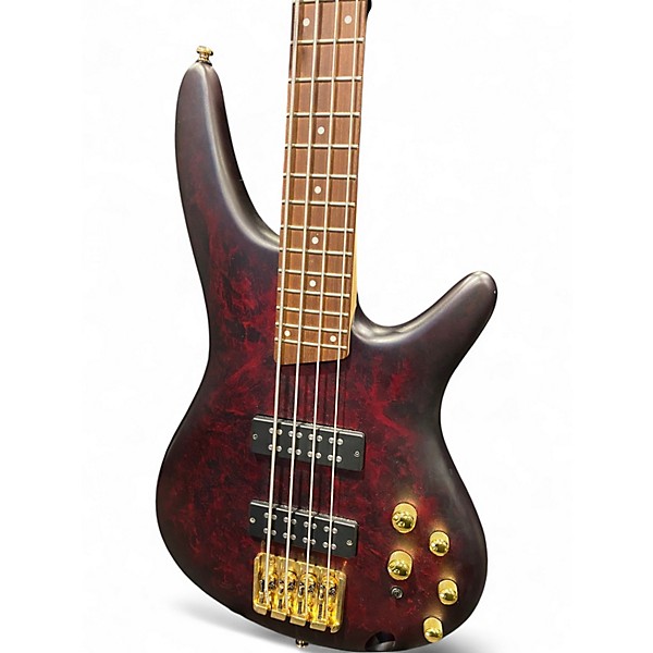 Used Ibanez SR300EDX Wine Red Frozen Matte Electric Bass Guitar