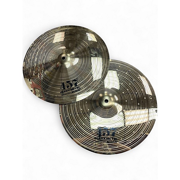 Used Wuhan Cymbals & Gongs 14in 457 heavy metal hi hat pair Cymbal