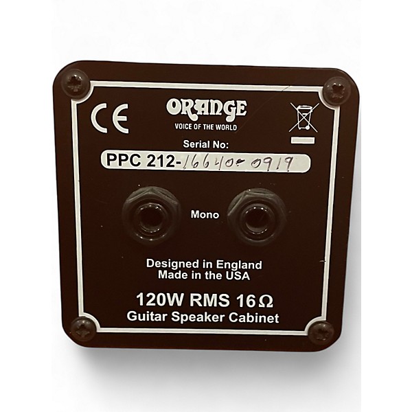 Used Orange Amplifiers PPC212C 2x12 Guitar Cabinet