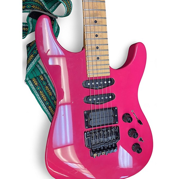 Vintage 1989 Fender HM Heavy Metal Stratocaster Razz Berry Solid Body Electric Guitar