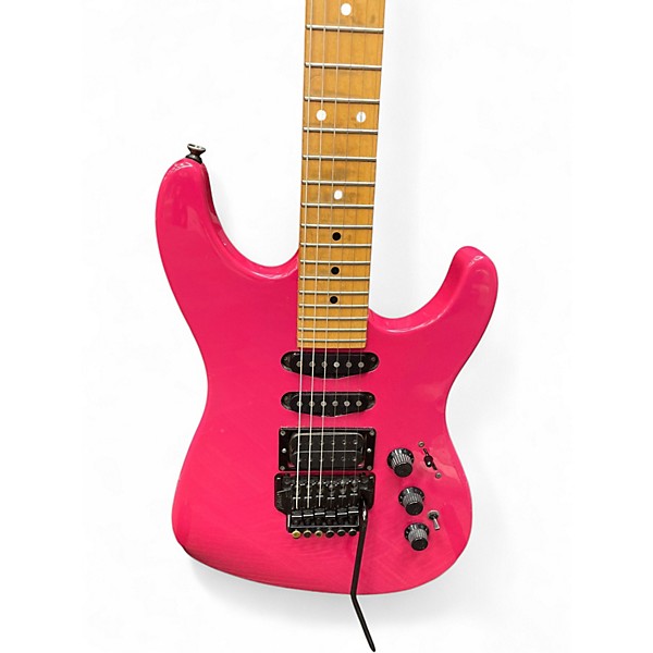 Vintage 1989 Fender HM Heavy Metal Stratocaster Razz Berry Solid Body Electric Guitar