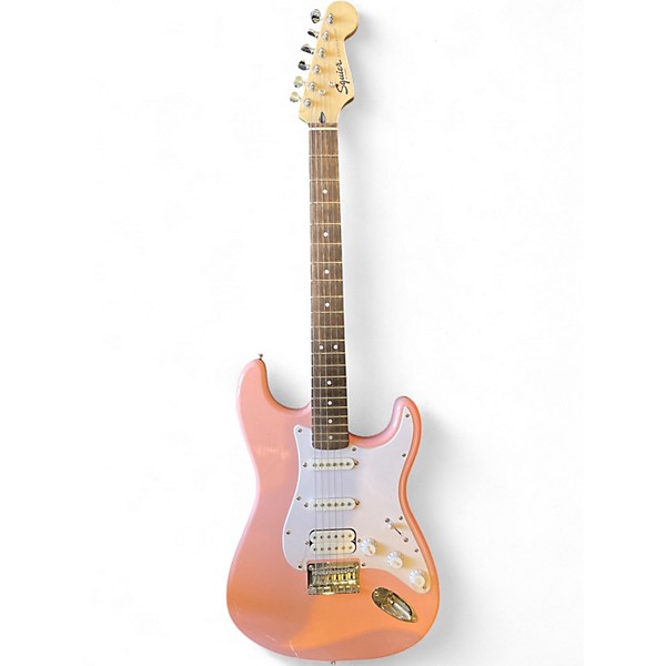 Used Squier Standard Stratocaster Pink Solid Body Electric Guitar