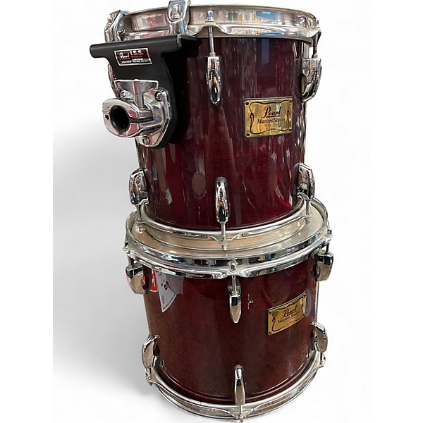 Used Pearl 4 Piece Masters Studio Gloss Wine Stain Drum Kit