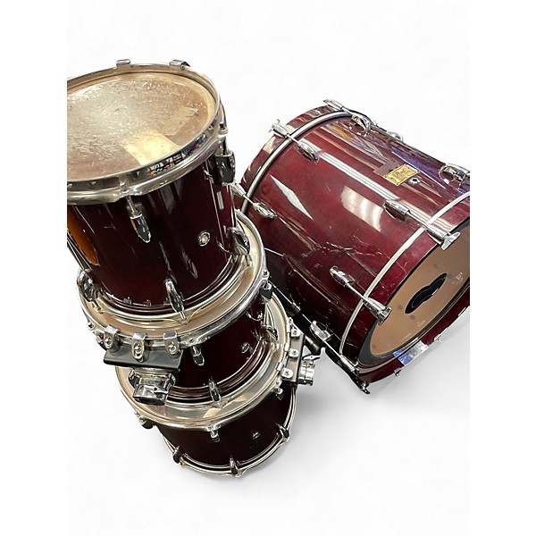Used Pearl 4 Piece Masters Studio Gloss Wine Stain Drum Kit