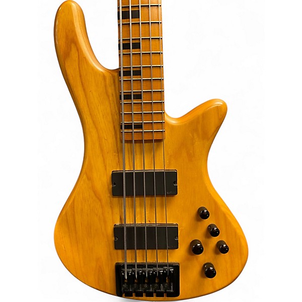 Used Schecter Guitar Research DIAMOND SERIES 5 STRING BASS Natural Electric Bass Guitar