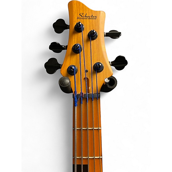Used Schecter Guitar Research DIAMOND SERIES 5 STRING BASS Natural Electric Bass Guitar
