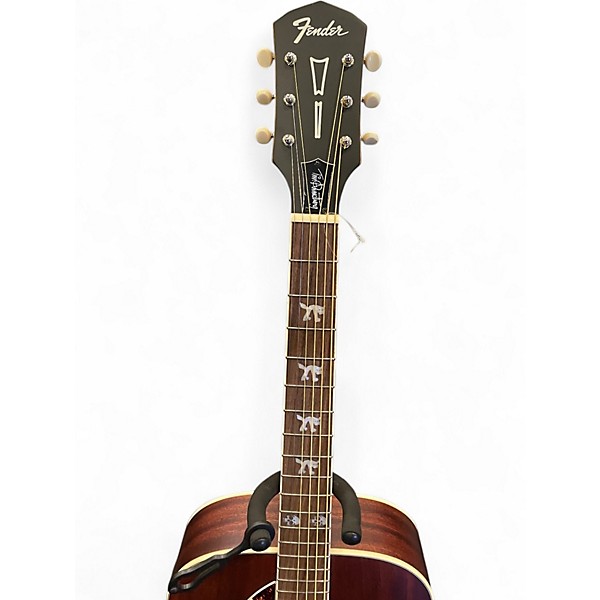 Used Fender Tim Armstrong Hellcat Left Handed Natural Acoustic Electric Guitar