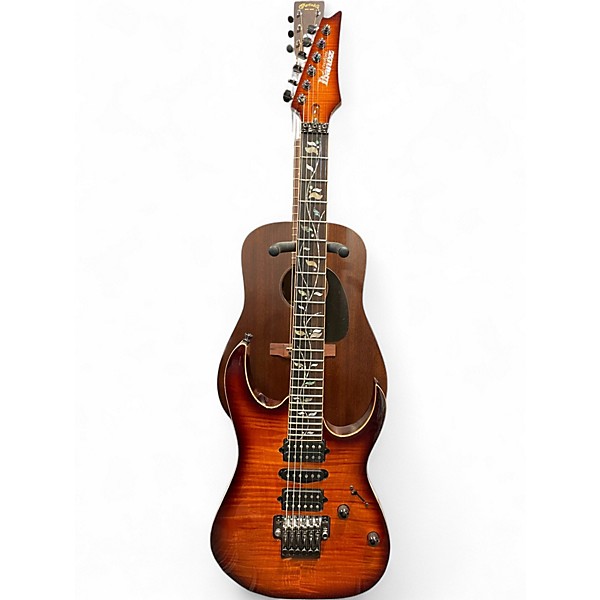 Used Ibanez RG8570Z J CUSTOM TIGER BURST Solid Body Electric Guitar