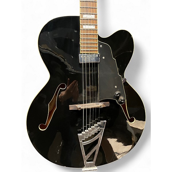 Used D'Angelico Premier Series EXL1 Black Hollow Body Electric Guitar