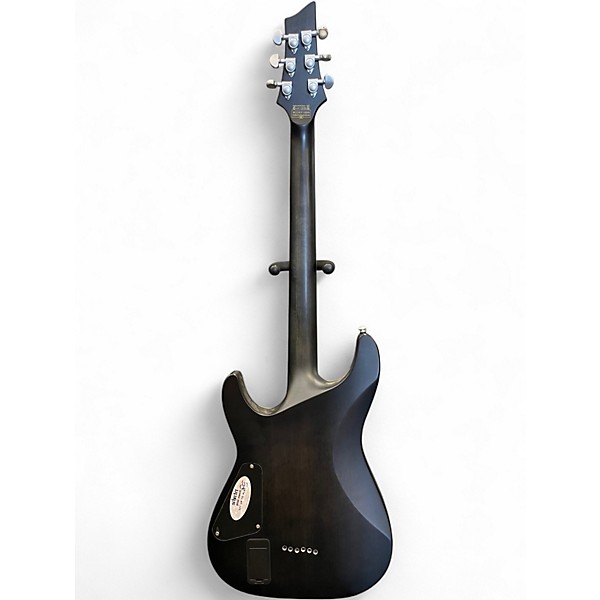 Used Schecter Guitar Research C1 Platinum Trans Black Solid Body Electric Guitar