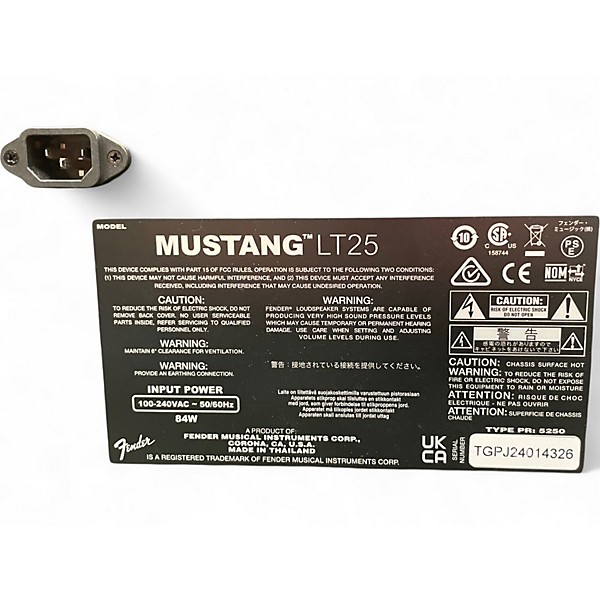 Used Fender Mustang LT25 25W 1x8 Guitar Combo Amp