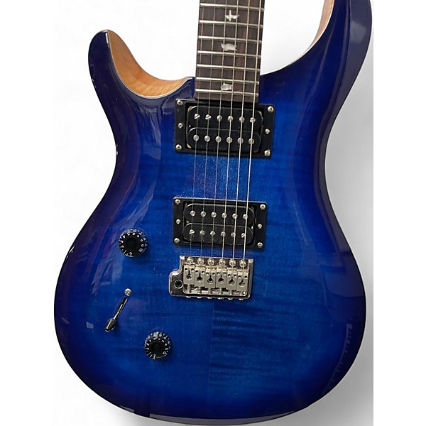 Used PRS SE Custom 24 LEFTY FADED BLUE BURST Solid Body Electric Guitar